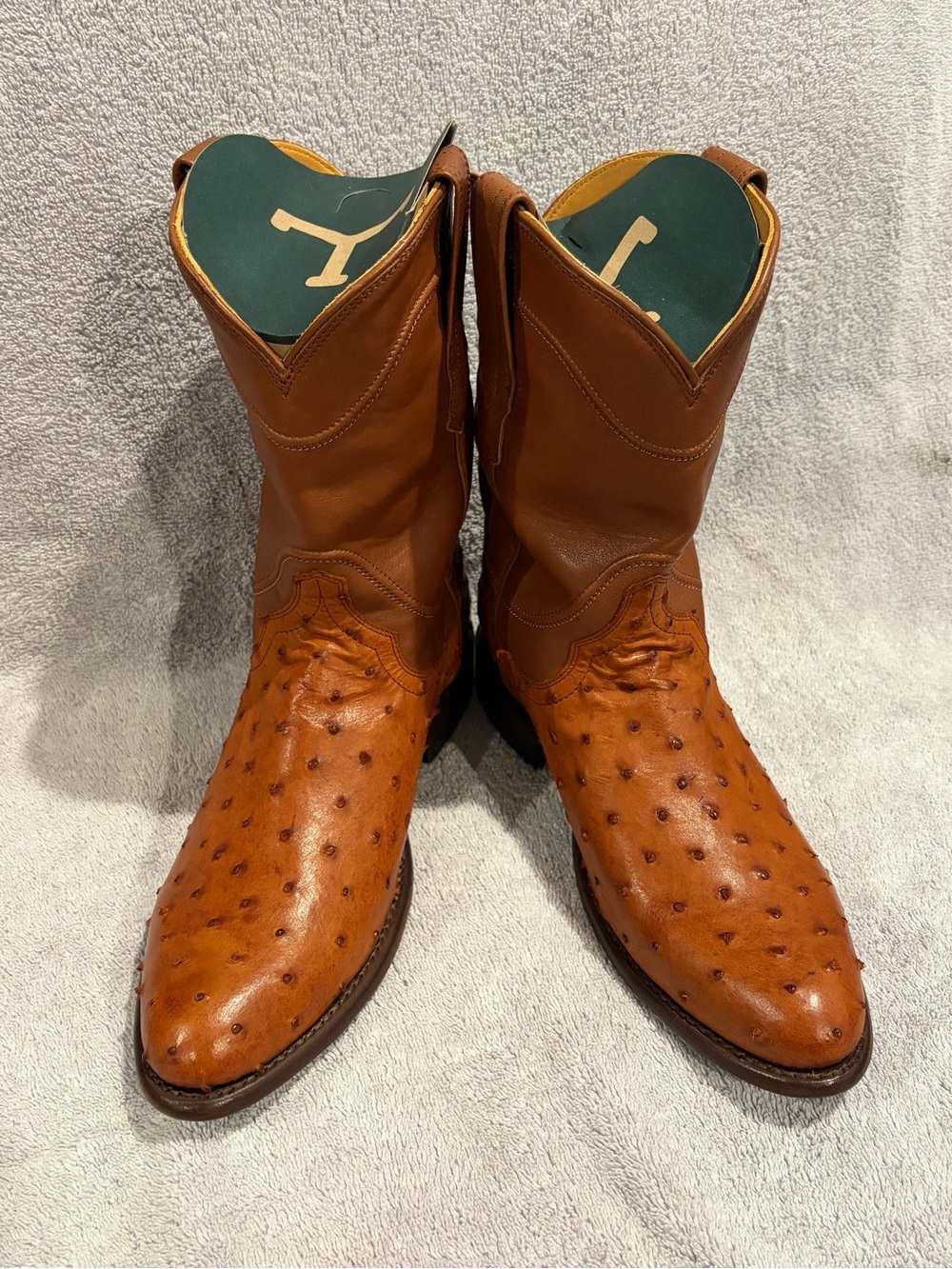 NWT Tecovas The Earl Pecan Ostrich Cowboy Boots